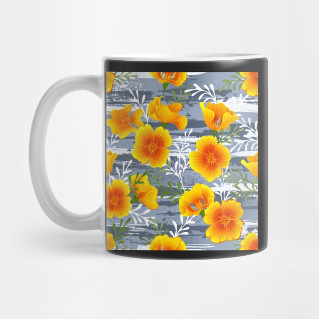 Seamless Yellow Poppy by Blackmoon9